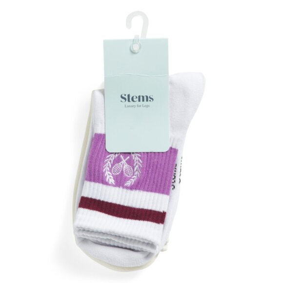 STEMS Mauve Stems Club Crew Socks - Picture 1 of 1